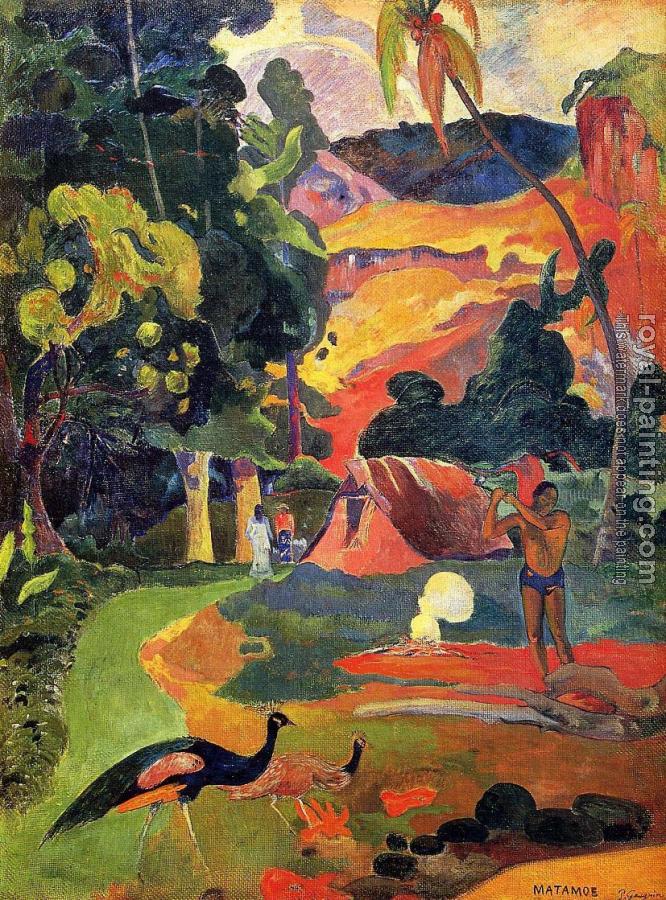 Paul Gauguin : Landscape with Peacocks